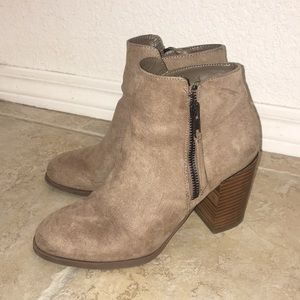 Tan Suede Booties